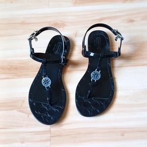 Coach jelly t-strap sandals